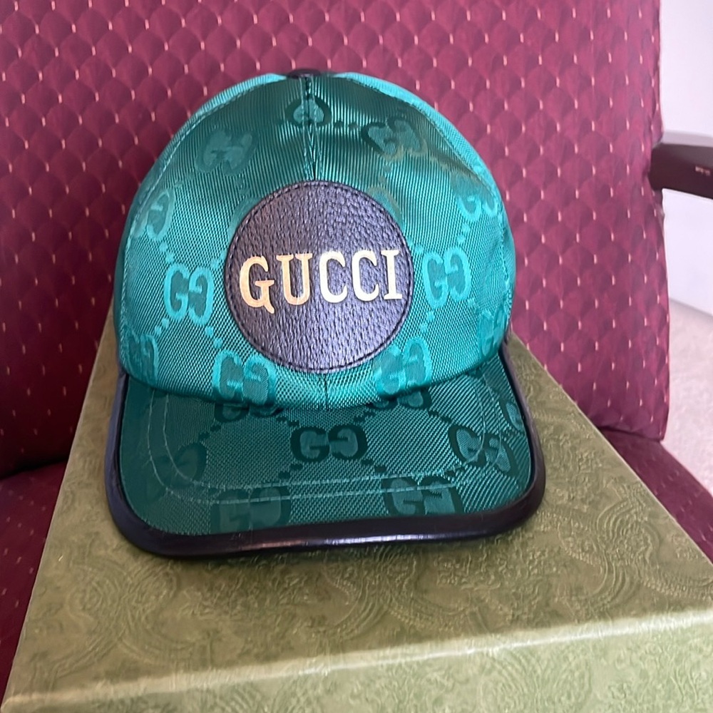 Gucci Emerald GG Pattern Cap